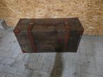 Vintage Houten Koffer / Opbergkist, Gebruikt, 50 tot 100 cm, 75 cm of meer, 50 tot 75 cm