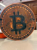 Wandbord  bitcoin kunststof dia 50 cm, Ophalen of Verzenden