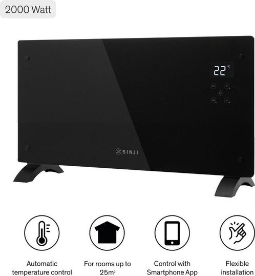 Wifi elektrische kachel 2000W paneel verwarming, Huis en Inrichting, Kachels, Zo goed als nieuw, Vrijstaand, Overige soorten, Elektrisch