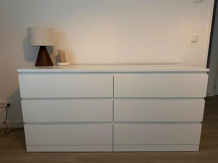 Witte IKEA Malm ladekast, Huis en Inrichting, Kasten | Dressoirs, Nieuw, 100 tot 150 cm, 50 tot 75 cm, Met lade(s), Overige materialen