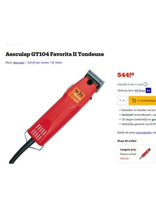 Prof. zware aesculap Favorita 2 tondeuse. Incl 2mm scheerkop, Dieren en Toebehoren, Honden-accessoires, Ophalen