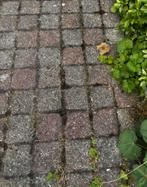 Trommelstenen rood en grijs, Tuin en Terras, Ophalen, Klinkers, Zo goed als nieuw, 10 m² of meer