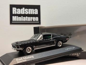 Ford Mustang - Raven Black - 1:43 Minichamps beschikbaar voor biedingen