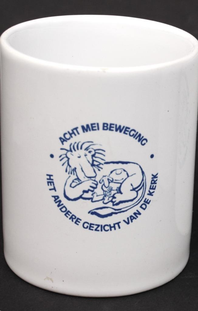 Beker “Acht mei beweging” - NIEUW, Verzamelen, Merken en Reclamevoorwerpen, Nieuw, Gebruiksvoorwerp, Ophalen of Verzenden