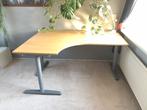 Galant IKEA hoekbureau (links) met licht houtkleurig blad., Ophalen, In hoogte verstelbaar, Gebruikt, Bureau