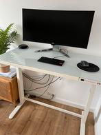 Euroseats Zit-sta bureau hoogglans wit, Huis en Inrichting, Bureaus, Ophalen, In hoogte verstelbaar, Zo goed als nieuw
