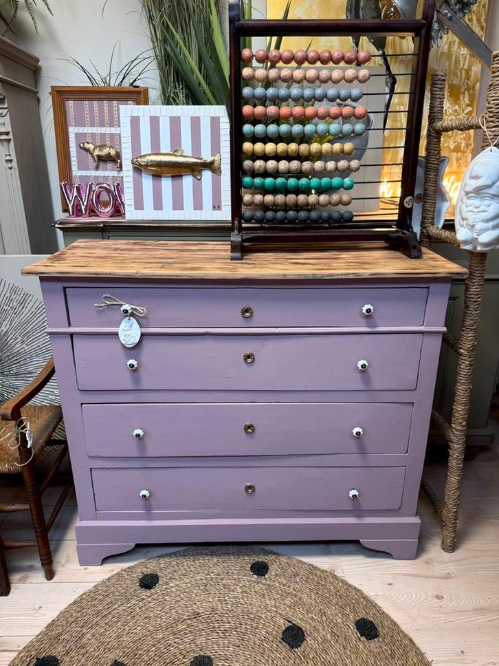 Dressoir commode dressoir linnenkast meidenkast roze halkast, Huis en Inrichting, Kasten | Ladekasten, Zo goed als nieuw, 100 tot 150 cm