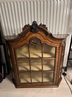Vitrinekast art deco notenhout, Huis en Inrichting, Zo goed als nieuw, Minder dan 100 cm, 25 tot 50 cm, 50 tot 100 cm
