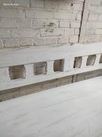 Grote lange oude klepbank wit 250 cm lang, Ophalen of Verzenden