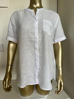 Witte linnen blouse, tuniek, korte mouwen, Brax, maat 38, Maat 38/40 (M), Wit, Zo goed als nieuw, BRAX