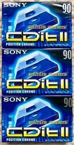 3x NOS Sony CDitII-90 blauw NIEUW cassettebandjes CDitII90, 2 t/m 25 bandjes, Ophalen of Verzenden, Sony, Nieuw in verpakking