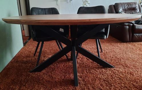 Ovale eethoek met 4 stoelen 4 maanden oud, Huis en Inrichting, Complete eetkamers, Zo goed als nieuw, 4 tot 6 stoelen, Ophalen