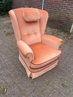 Roze fauteuil mohait velours oorfauteuil izgst, Ophalen of Verzenden, 75 tot 100 cm, 50 tot 75 cm