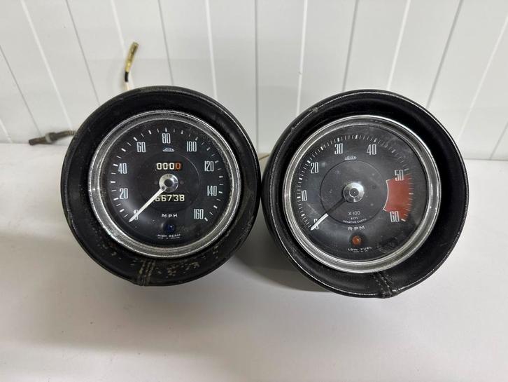Toerenteller & Snelheidsmeter 8cyl Mechanisch, Auto-onderdelen, Dashboard en Schakelaars, Oldtimer onderdelen, Gebruikt, Ophalen of Verzenden