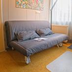 Slaapbank - 2 persoons, lattenbodem ,denim hoes, Huis en Inrichting, Slaapkamer | Slaapbanken, Ophalen, Gebruikt, Tweepersoons