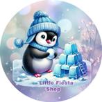 L599 icing frosting pinguin 20cm eetbare taart plaat print, Hobby en Vrije tijd, Taarten en Cupcakes maken, Ophalen of Verzenden
