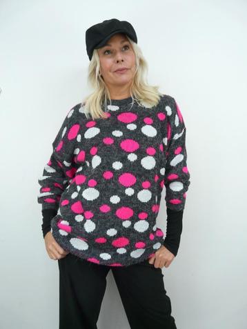 *Abfab Vintage Trui / Sweater met Stippen M/L* beschikbaar voor biedingen