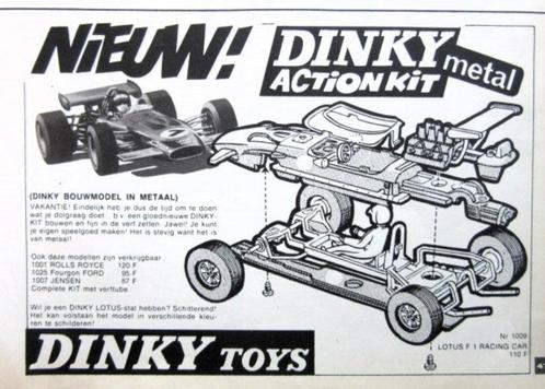 9 vintage advertenties reclames Dinky Toys speelgoed 57-71 a, Verzamelen, Speelgoed, Gebruikt, Verzenden