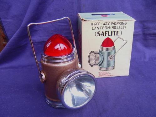 SAFLITE vintage nood-/ camping lamp, Antiek en Kunst, Antiek | Gereedschap en Instrumenten, Ophalen of Verzenden