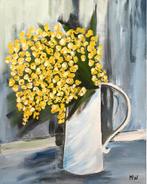 Kan met bloemen. 60-50cm 3D, Ophalen of Verzenden