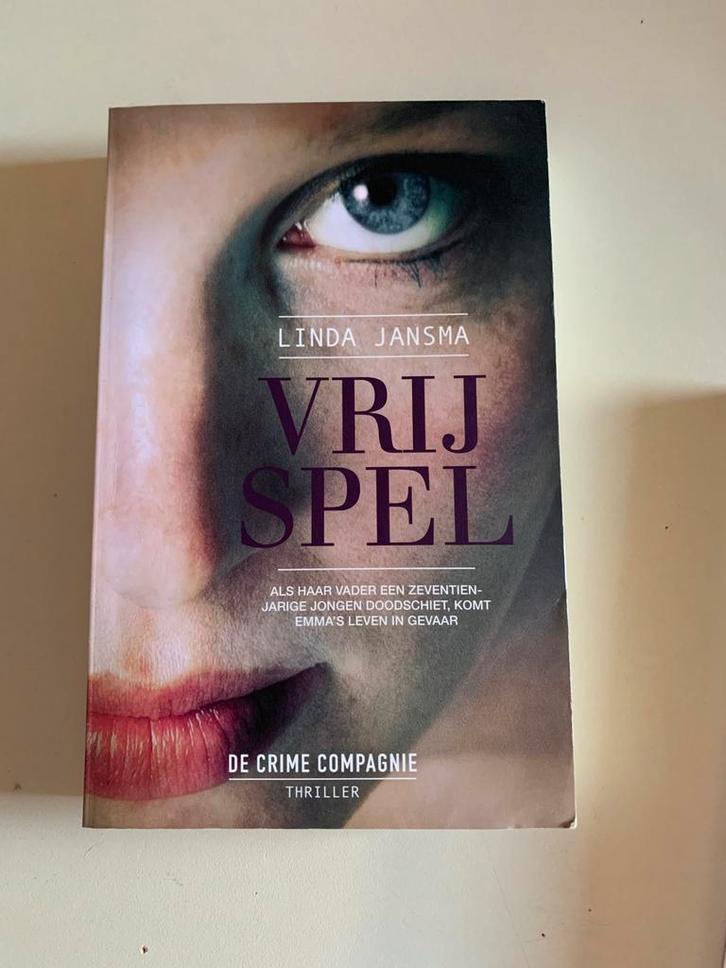 Linda Jansma - Vrij spel, Boeken, Thrillers, Zo goed als nieuw, Nederland, Ophalen of Verzenden
