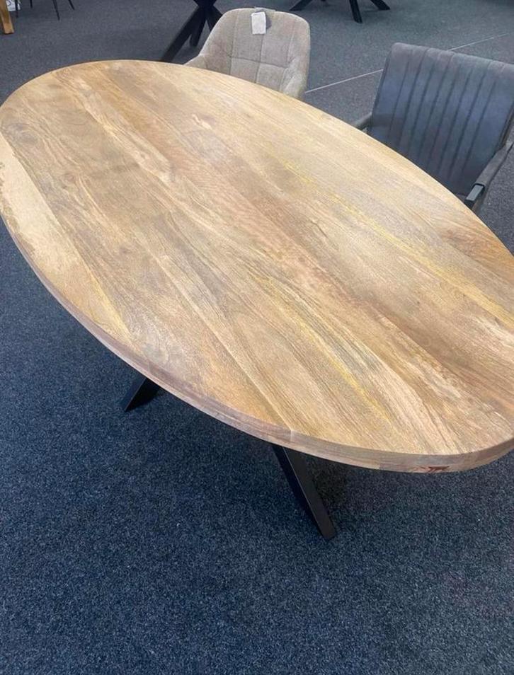 Eindejaars sale 25% korting! goedkoopste Mangohout tafels, Huis en Inrichting, Tafels | Eettafels, Nieuw, 200 cm of meer, Rechthoekig