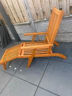 Houten Ligstoel - Tuin, Strand, Relaxen!, Ophalen, Nieuw, Hout, Verstelbaar