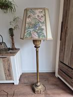 Vintage - Vloerlamp - Stalamp - Stoffen kap - Art Deco stijl, Huis en Inrichting, Lampen | Vloerlampen, Ophalen, Gebruikt, VINTAGE