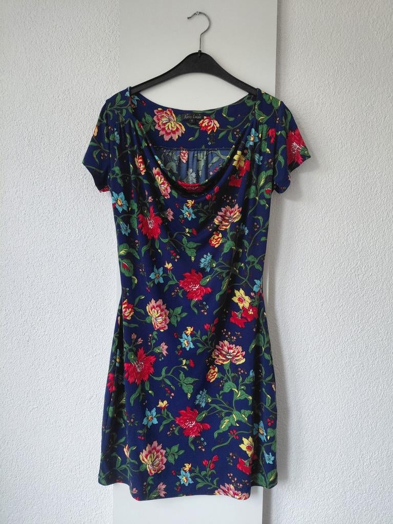 KING LOUIE jurkje bloem s, Blauw, Ophalen of Verzenden, Zo goed als nieuw, King Louie