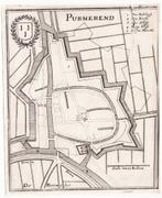 Purmerend vestingsplan Caspar Merian 1659, Gelezen, Verzenden, Voor 1800, Landkaart