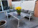 Loungeset Garden Impression Wit/Grijs, Tuin en Terras, Tuinsets en Loungesets, Ophalen, Gebruikt, 6 zitplaatsen, Aluminium
