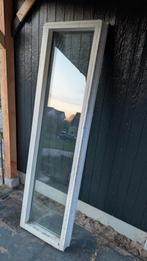 Hardhouten Kozijn met Dubbelglas (59x216), Gebruikt, Raamkozijn, 150 tot 225 cm, Inclusief glas