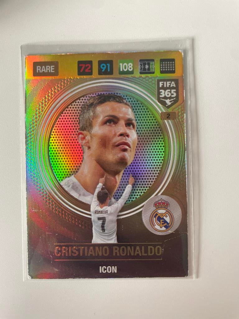 Cristiano Ronaldo Icon Panini Adrenalyn XL FIFA 365 kaart, Ophalen of Verzenden, Zo goed als nieuw, Buitenlandse clubs, Spelerskaart