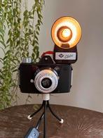 Retro design lamp van vintage Agfa Click camera, Ophalen of Verzenden, Glas, Design, Retro, Vintage, Industrieel, Mid-Century