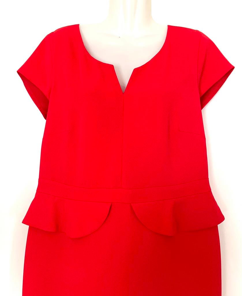 Comma rode jurk maat 44(v), Maat 42/44 (L), Ophalen of Verzenden, Zo goed als nieuw, Knielengte