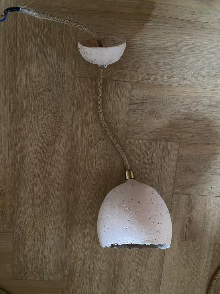 Zara Home Bollamp Hanglamp - Papier-maché Beton Ciré Effect, Ophalen of Verzenden, Zo goed als nieuw, Overige materialen, Minder dan 50 cm