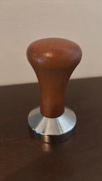 Koffiestamper / Tamper RVS met houten handvat, Ophalen of Verzenden, Zo goed als nieuw