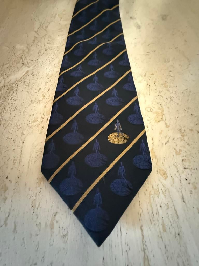 Exclusieve Rogers & Hamilton stropdas Rabobank Zuivelbank, Ophalen of Verzenden, Nieuw, Blauw, Met patroon