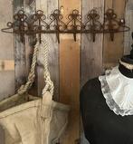 Brocante oud draad rekje met 6 haakjes, Ophalen of Verzenden