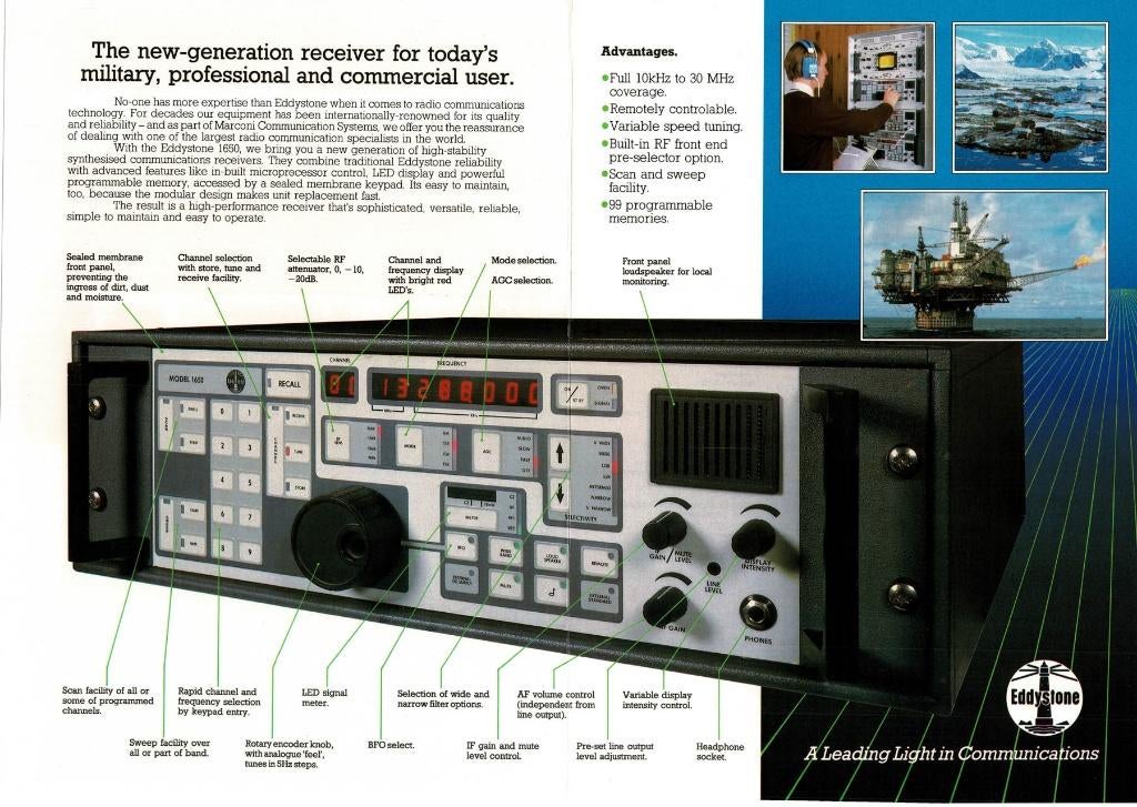 HF ontvanger Eddystone 1650 (professioneel), Telecommunicatie, Ophalen of Verzenden, Gebruikt, Ontvanger