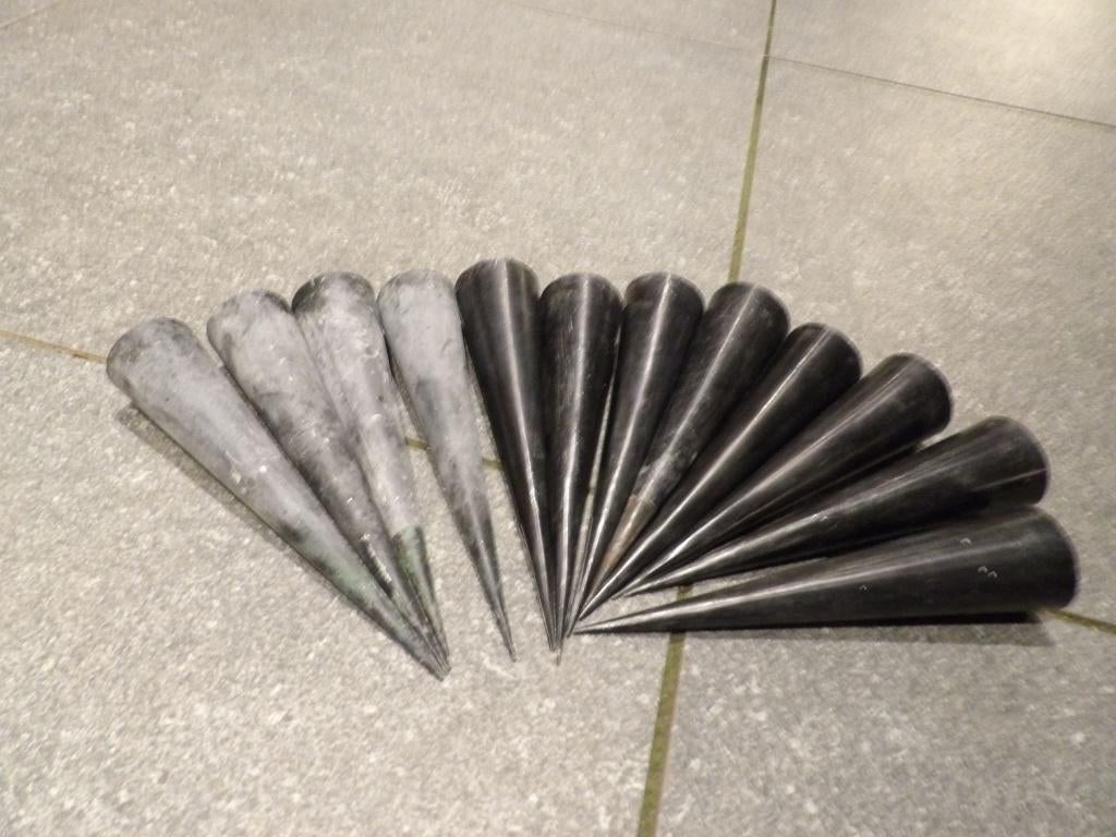12 zwarte stekers voor waxine lichtje voor kerst 20 cm, Ophalen of Verzenden, Gebruikt