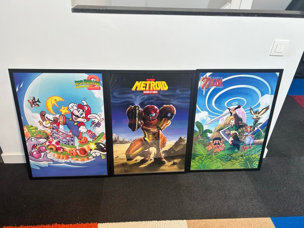 3 Schilderijen/posters voor jongenskamer (50x70) met Fiskbo, Ophalen of Verzenden, Gebruikt, Foto of Poster, 50 tot 75 cm