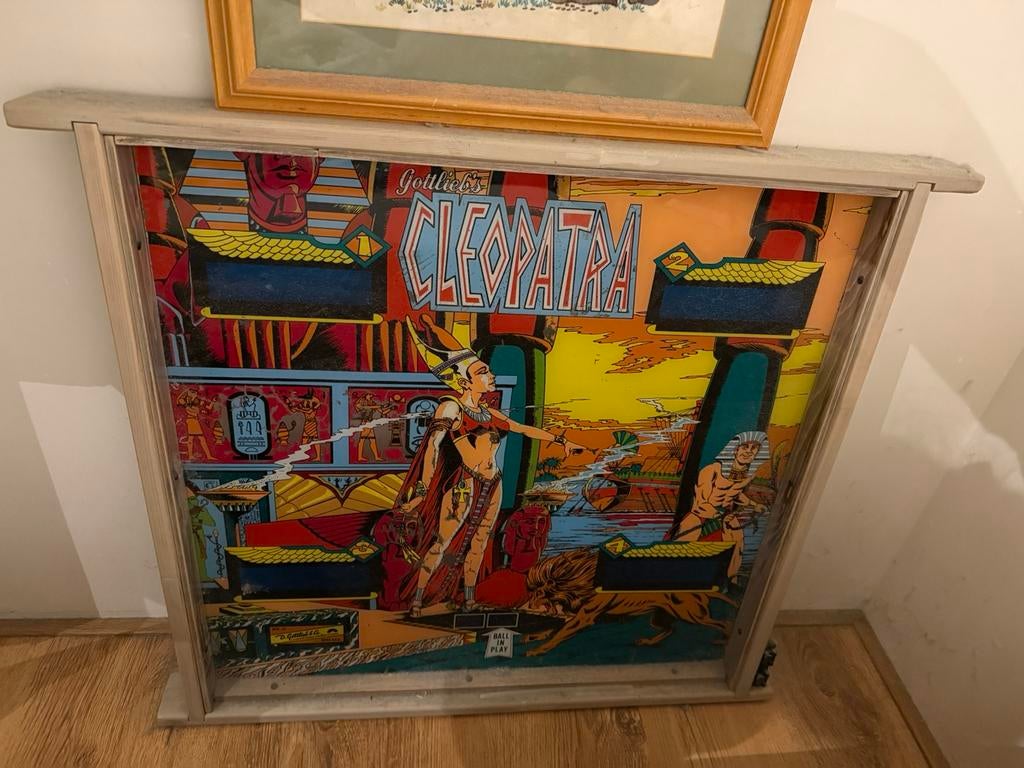 CLEOPATRA flipperkast achterruit van GOTTLIEB 1977, Verzamelen, Ophalen of Verzenden, Gebruikt, Flipperkast