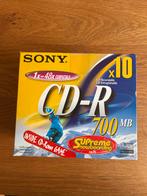 SONY CD-R 700 MB - 10 stuks, Computers en Software, Beschrijfbare discs, Verzenden, Nieuw, Cd, Op spindel