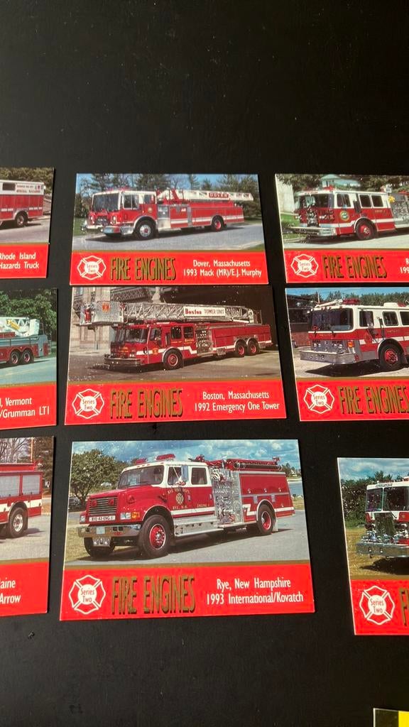 Fire engines kaartjes, Ophalen of Verzenden, Zo goed als nieuw, Meerdere plaatjes