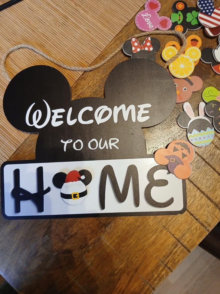 Disney leuk welkom bord, Ophalen of Verzenden, Overige figuren, Servies