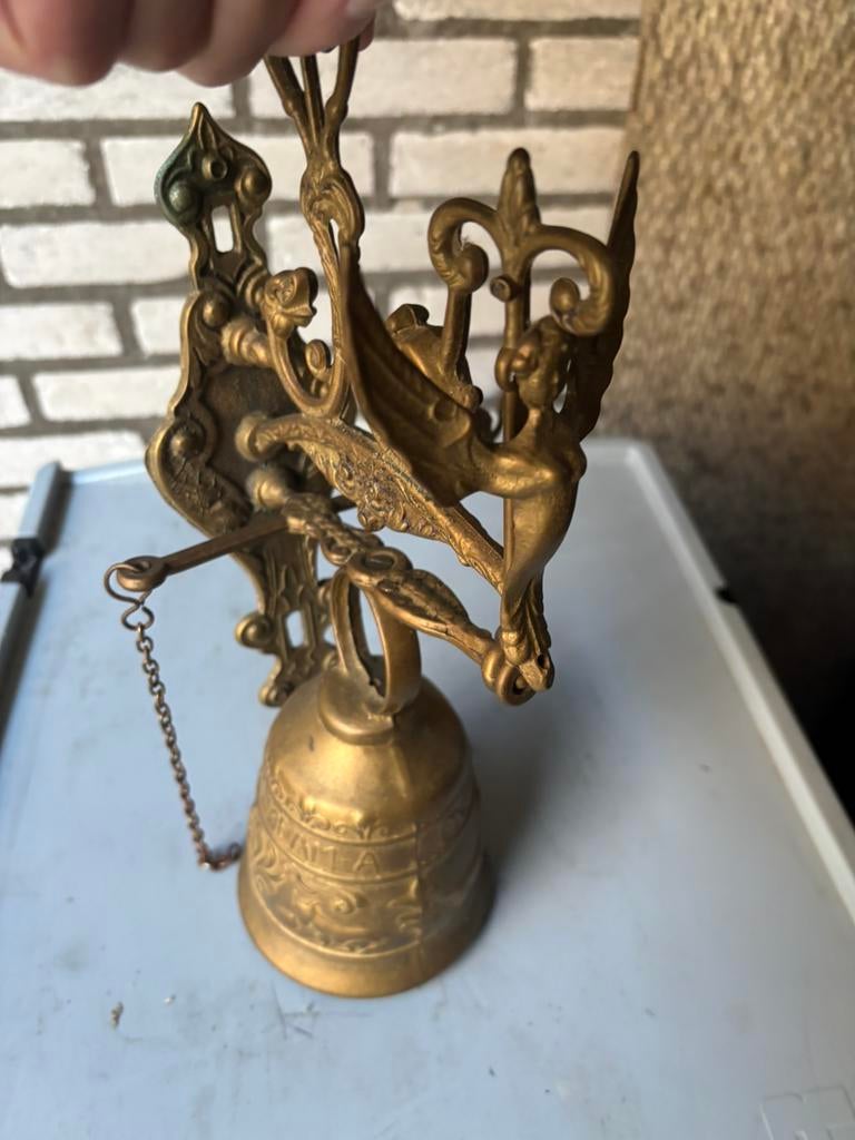 Antieke koperen bel, Antiek en Kunst, Antiek | Koper en Brons, Ophalen, Koper