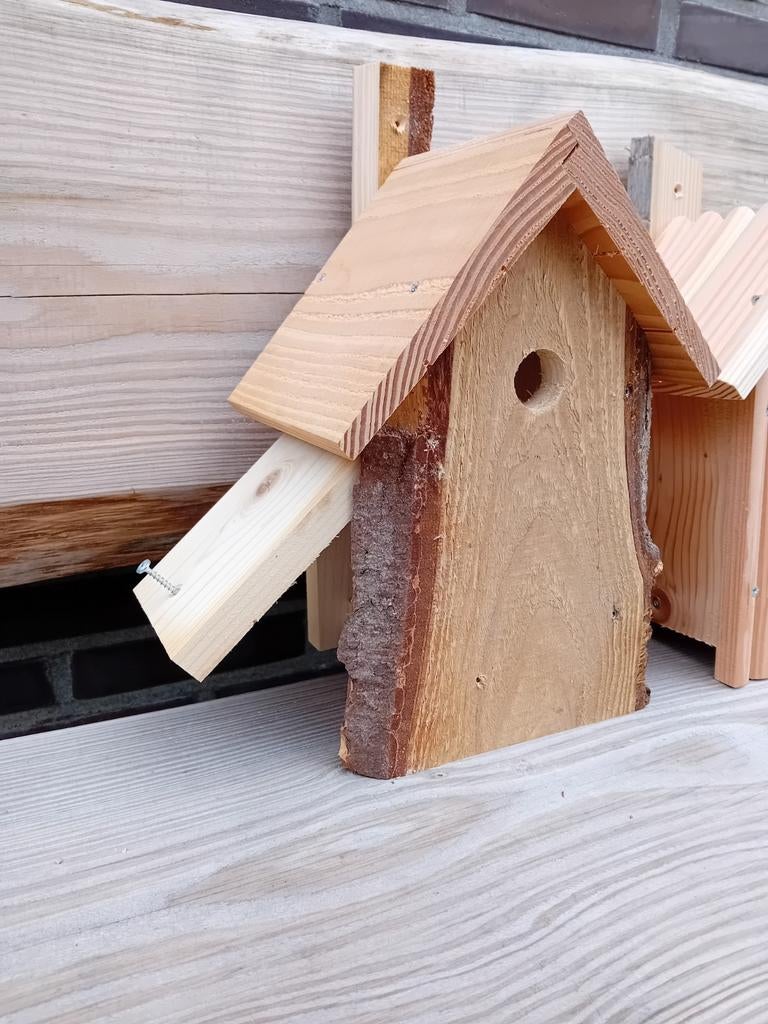 Vogelhuisje nestkastje pimpelmees koolmees roodborstje, Ophalen of Verzenden, Nieuw