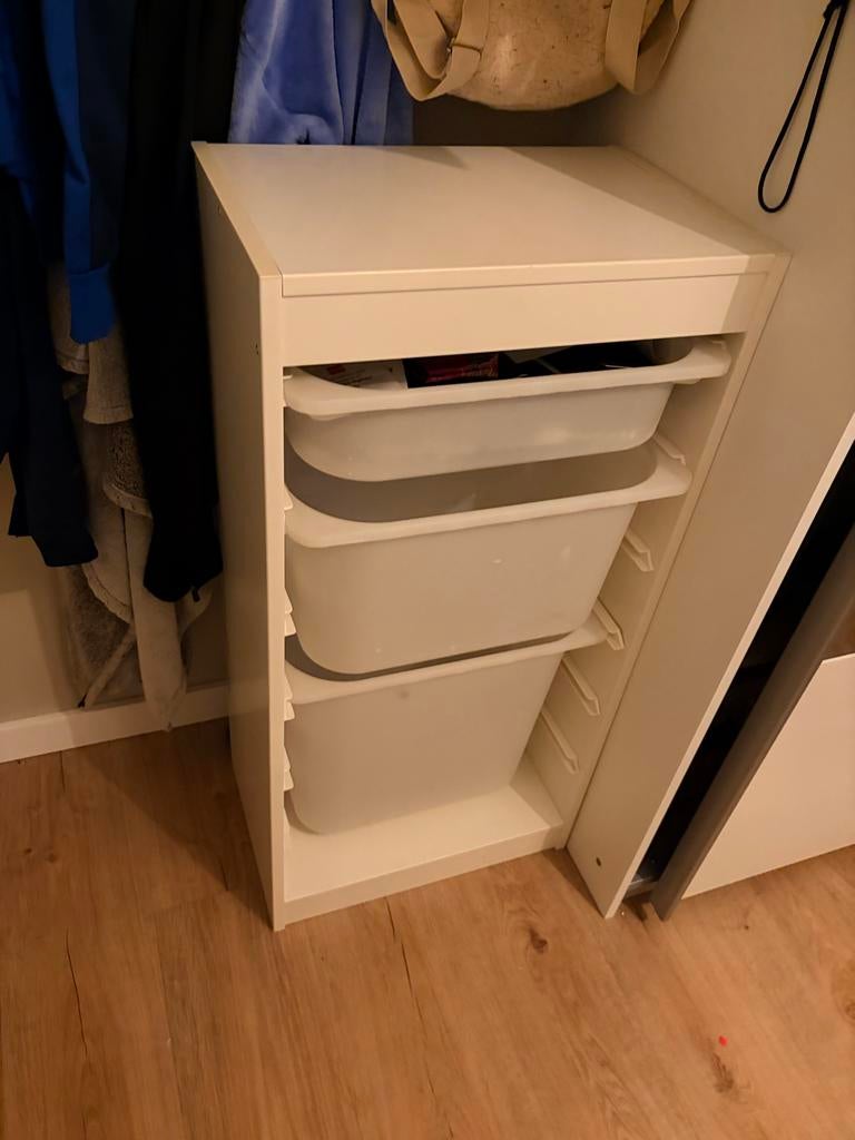 IKEA Trofast kast met bakken, wit, 46x30x94 cm, Huis en Inrichting, Ophalen of Verzenden, Zo goed als nieuw