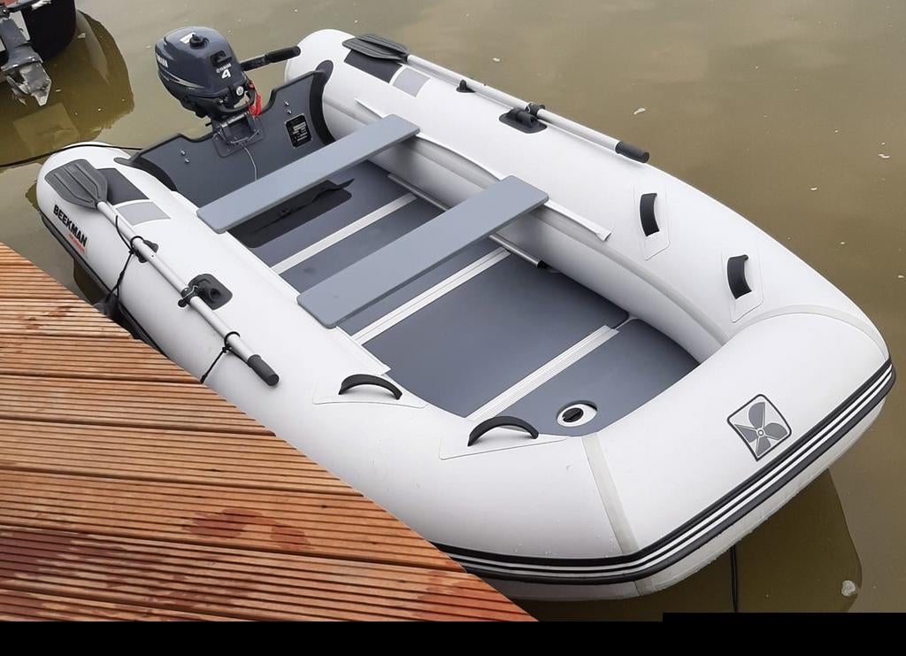 Beekman 3,50m met Yamaha 4pk 4-takt buitenboordmotor, Ophalen of Verzenden, Gebruikt, Benzine